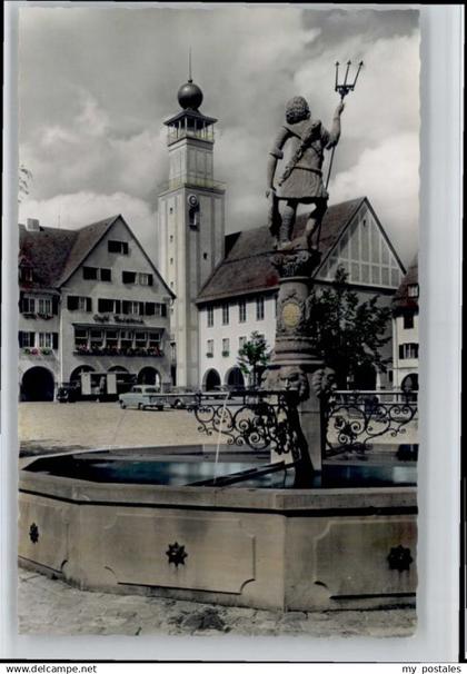 70698502 Freudenstadt Freudenstadt Neptun-Brunnen Rathaus *