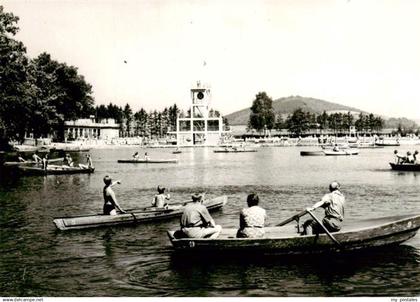 Grossschoenau Sachsen Waldstrandbad Ruderboot