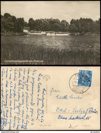 Altbuchhorst-Grünheide (Mark) Partie See 1955  Stempel "Grünheide über Erkner"