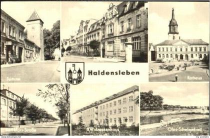 70121115 Haldensleben Haldensleben Torturm Rathaus Karl Marx Strasse Bad Kranken