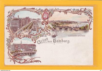 ALLEMAGNE - HAMBOURG - Carte Litho - Gruss aus Hambourg - A 4913 / 14