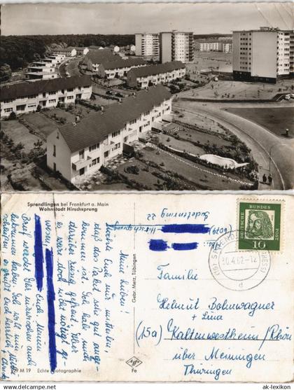 Ansichtskarte Sprendlingen-Dreieich Wohnstadt Hirschsprung 1962