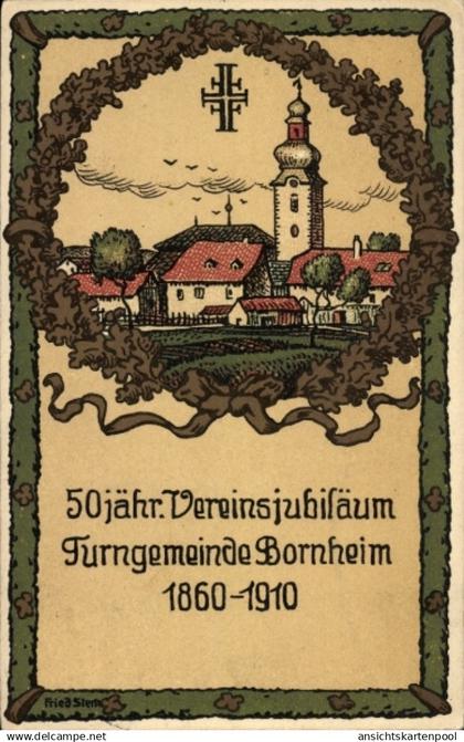 Artiste CPA Bornheim Frankfurt am Main, 50jähriges Vereinsjubiläum der Turngemeinde, 1860-1910