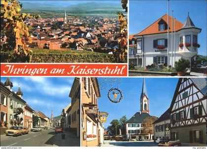 71452025 Ihringen Panorama im Herbst Rathaus Ortsstrasse Kirche Gasthaus waermst