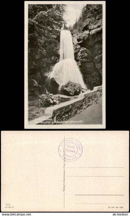 Sebnitz Kirnitzschtal Lichtenhainer Wasserfall (Waterfall, River Falls) 1950