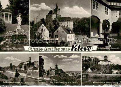 73863578 Kleve Bad Cleve Amphitheater Pallas Athene Schwanenburg Innenseite Schu