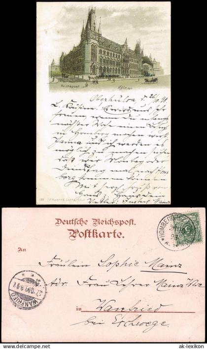 Ansichtskarte Köln Künstlerkarte Hauptpost 1899