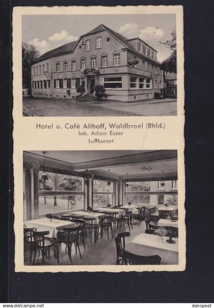 Dt. Reich AK Waldbröl Hotel u. Cafe Althoff