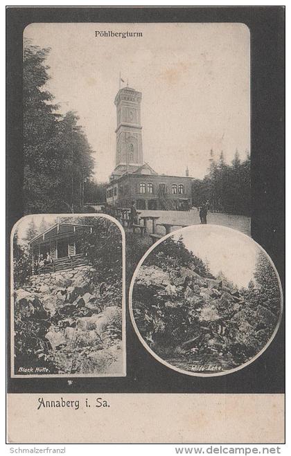 AK Erzgebirge Annaberg Buchholz Pöhlberg Turm Gasthof Baude Hütte bei Marienberg Oberwiesenthal Wolkenstein Cranzahl