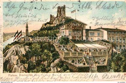 42806852 Drachenfels Plateau Drachenfels Litho