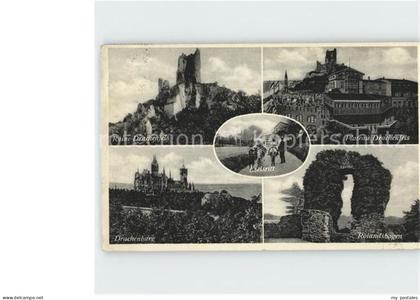 72329207 Drachenfels Ruine Plateau Drachenburg Rolandsbogen Drachenfels