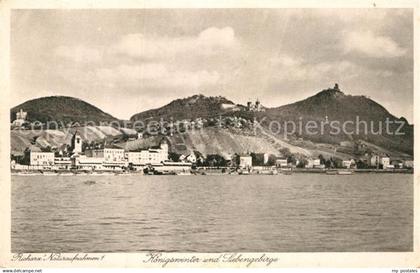 72981912 Koenigswinter Blick ueber den Rhein Siebengebirge Koenigswinter