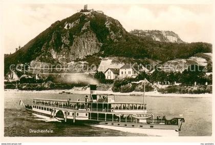 73694491 Drachenfels Ausflugsdampfer Rheinpartie Hotel Bellevue Drachenfels