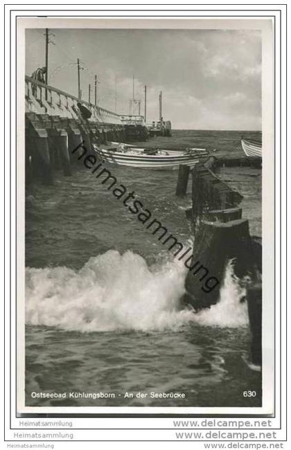 Kühlungsborn - Seebrücke - Foto-AK 30er Jahre