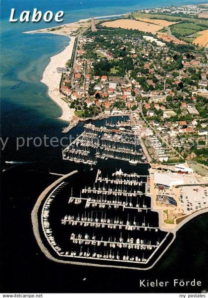 73087448 Laboe Fliegeraufnahme Kieler Foerde Laboe