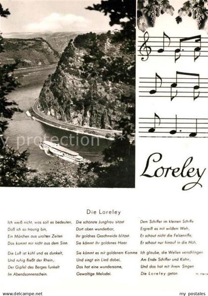 73029065 Loreley Lorelei Rheinpartie Liedtext Loreley Lorelei