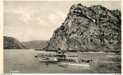 73051447 Loreley Lorelei Felsen Fahrgastschiff Loreley Lorelei