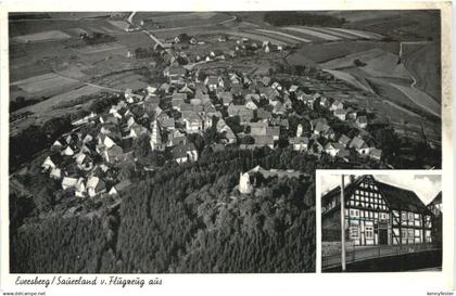 Eversberg Sauerland vom Flugzeug - Meschede