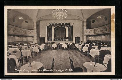 AK Berlin, Unterhaltungsrestaurant Wien, Innenraum, Jägerstrasse 63a