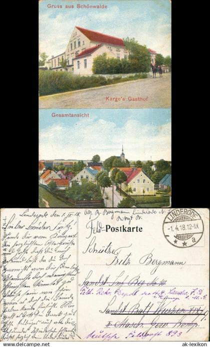 Schönwalde Neumark-Sternberg (Neumark) Prześlice Torzym Straße, Gasthof 1918