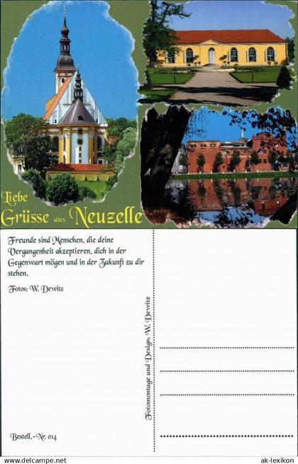 Neuzelle Gruss aus Neuzelle, Mehrbildkarte mit 3 Foto-Ansichten 2000