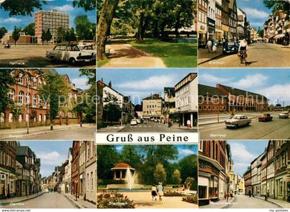 73071946 Peine Rathaus Strassenpartie Werderpark Bahnhof Stadtpark Peine