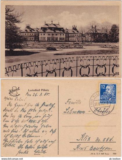 Ansichtskarte Pillnitz Schloss Pillnitz 1950