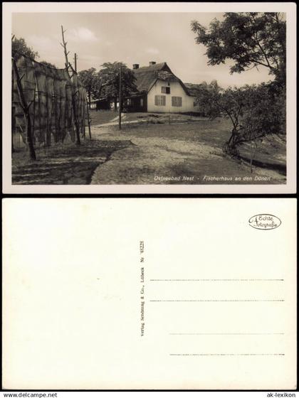 Postcard Nest (Pommern) Unieście Fischerhaus an den Dünen, Pommern 1936