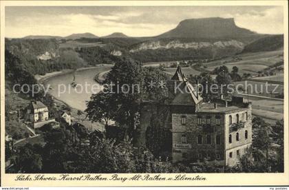 Rathen Saechsische Schweiz Burg Alt Rathen Lilienstein