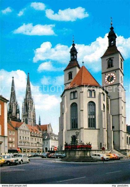 72856323 Regensburg Donau Neupfarrplatz Kirchen Regensburg