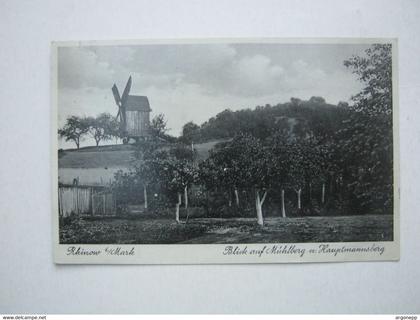 RHINOW , Windmühle ,  Schöne Karte  , 2 Scans