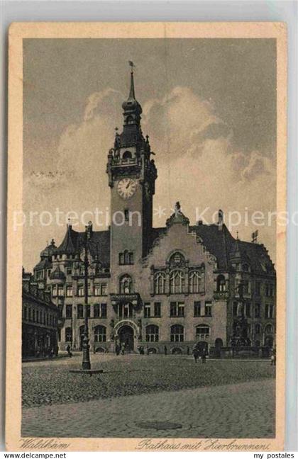 42684494 Waldheim Sachsen Rathaus Zierbrunnen Waldheim Sachsen