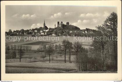 Stolpen Stadtblick mit Burgruine Stolpen