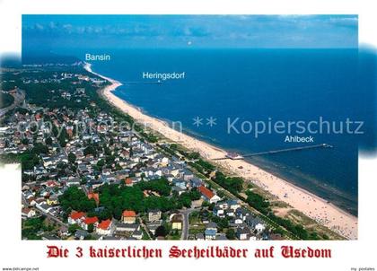 73123365 Usedom Fliegeraufnahme Bansin Heringsdorf Ahlbeck Usedom