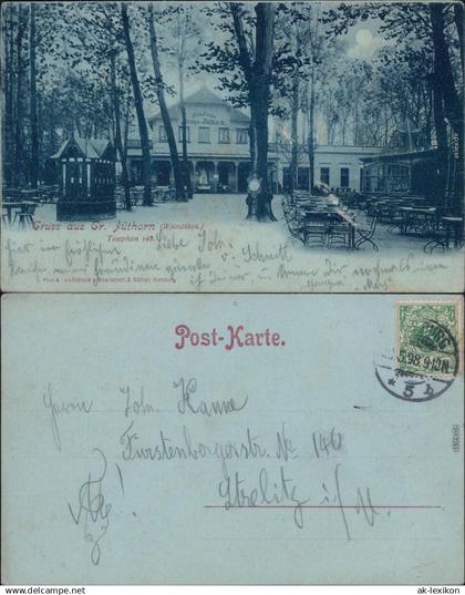 Ansichtskarte Wandsbek Hamburg Gaststätte Gross Jüthorn 1898