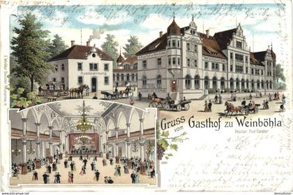 Gruss vom Gasthof zu Weinböhla - Litho