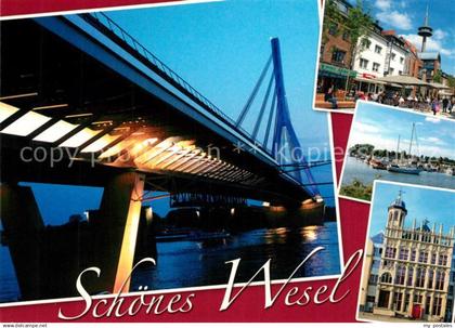 73227244 Wesel Rhein Bruecke Hafen Wesel Rhein