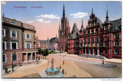 Allemagne - HESSE - WIESBADEN - schlossplatz