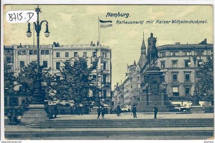 HAMBOURG- HAMBURG- RATHAUS MIT KAISERWILHELMDENKMAL