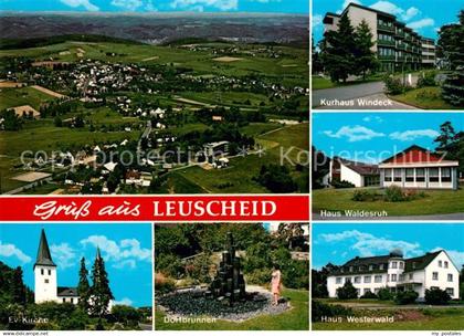 73121680 Leuscheid Haus Waldesruh Kurhaus Windeck Haus Westerwald Kirche Panoram