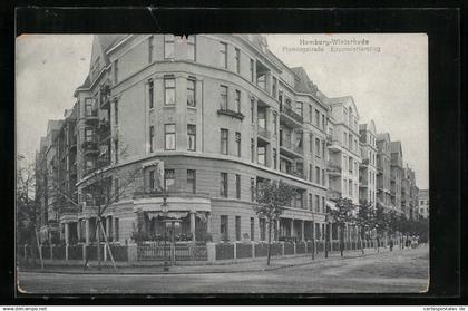 AK Hamburg-Winterhude, Flemingstrasse, Ecke Eppendorferstieg