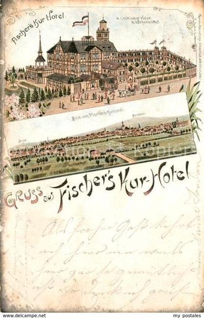 33149316 Wolfenbuettel Fischer's Kur-Hotel Leuchlumer Holze Litho Wolfenbuettel