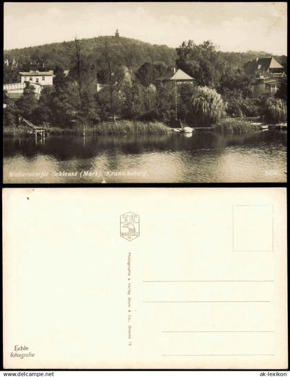 Ansichtskarte Woltersdorf Woltersdorfer Schleuse Kranichberg 1930