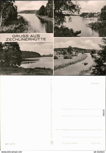 Ansichtskarte Zechlinerhütte-Rheinsberg Schlabornsee, Kanal 1973