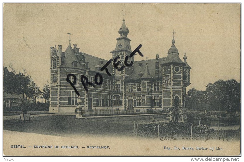 Gestel - Berlaar :   :  kasteel - chateau  :  Gestelhof   ( geschreven 1908  met zegel )