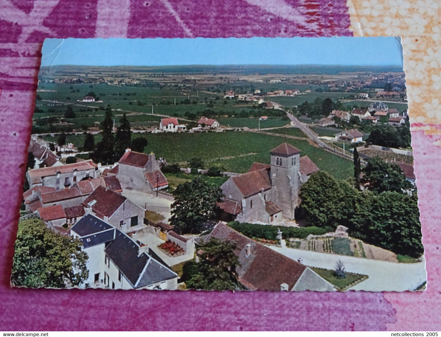 GEVREY-CHAMBERTIN - L'EGLISE + AU DOS TAMPON PUBLICITAIRE SUR GEVREY CHAMBERTIN - 21 COTE D'OR (C.A)