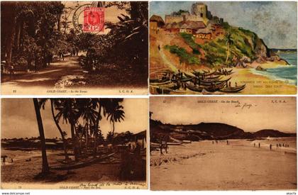 GHANA, GOLD COAST AFRICE 15 Vintage Postcards (L4205)