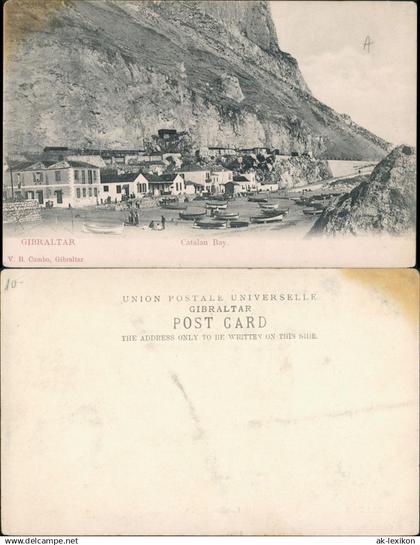 Postcard Gibraltar Catalan Bay Gibraltar Vintage Postcard 1900