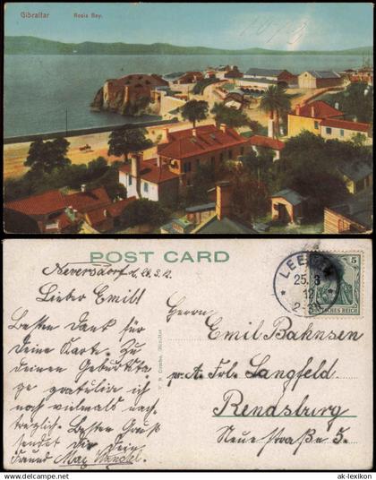 Postcard Gibraltar Rosia Bay Gibraltar Panorama 1912