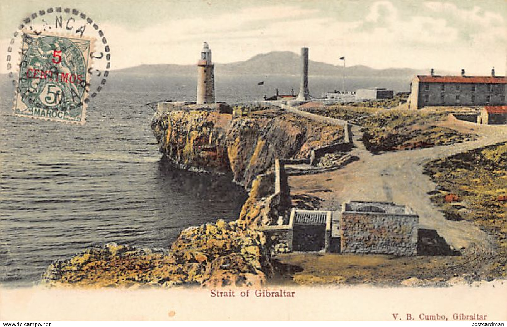 GIBRALTAR - Strait of Gibraltar - Lighthouse - Publ. V. B. Cumbo